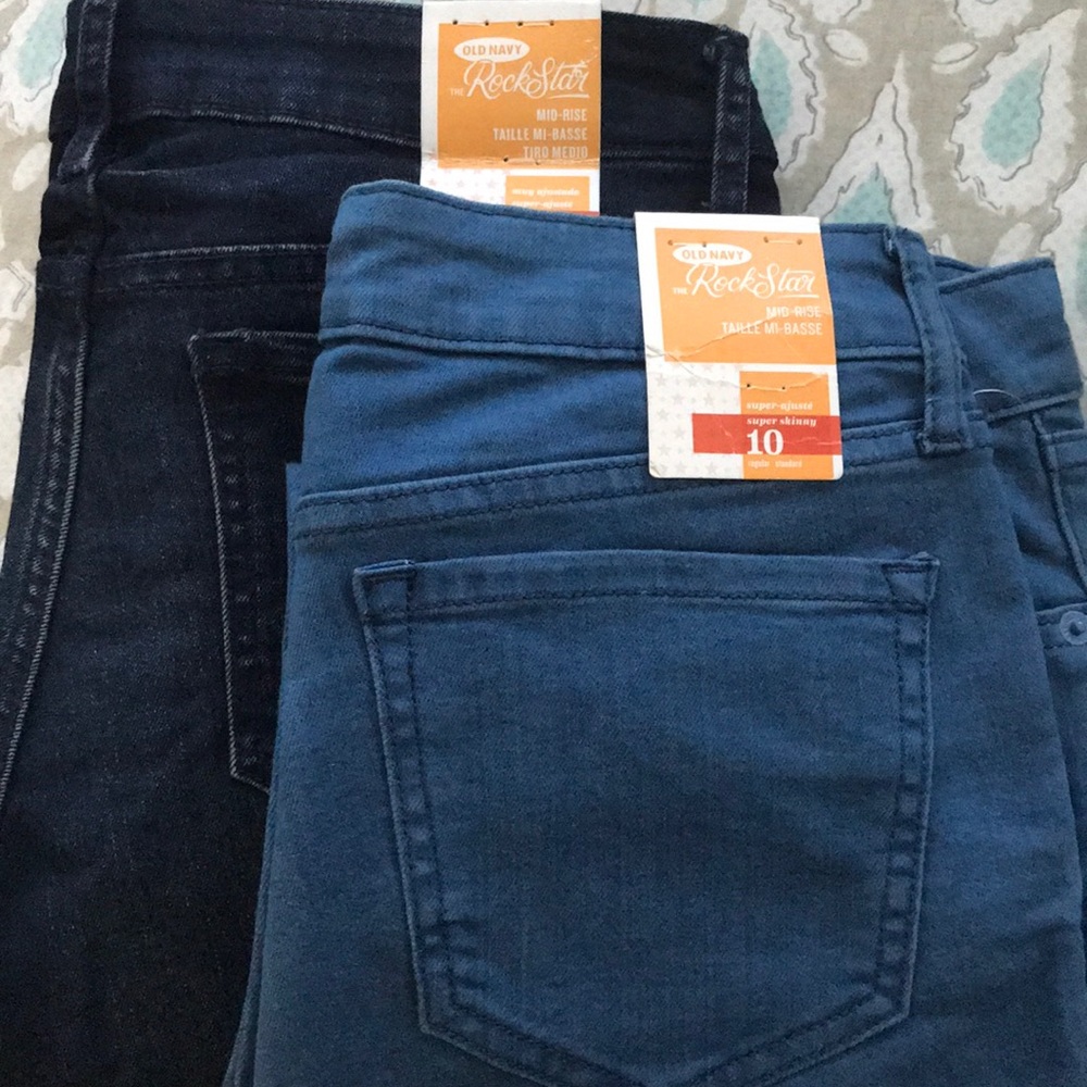 2 Pairs of Old Navy Rock Star Jeans